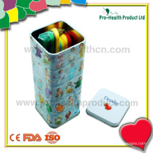 Destilador de linguagem de plástico estéril descartable médico com caixa de lata